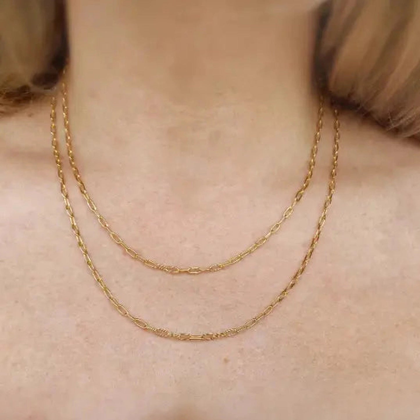 Blake - Malia Grace Jewelry gold filled paper clip chain necklace