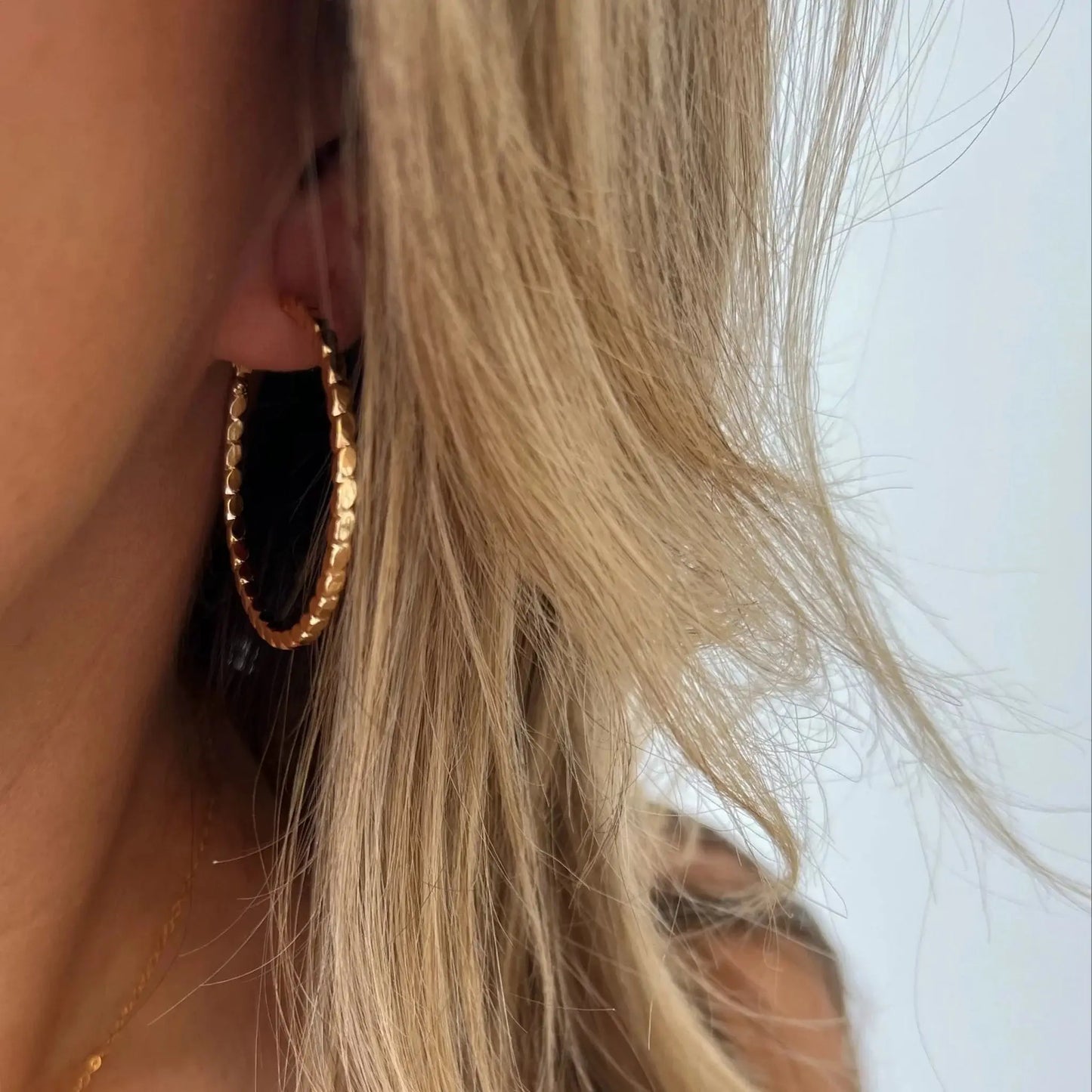 Juniper 14K Gold-Filled Textured Hoop Earrings