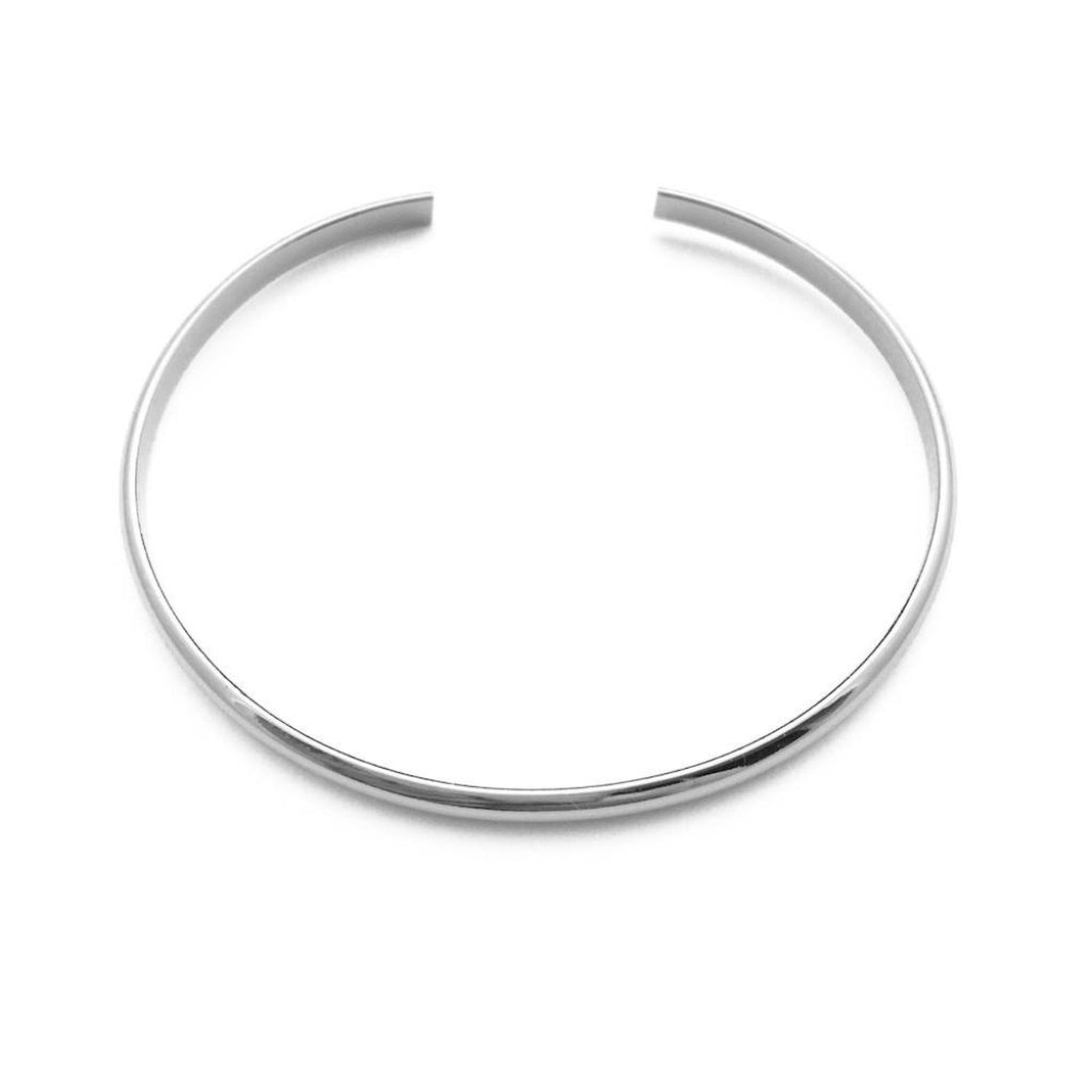 Eleanora - Malia Grace Jewelry silver thin cuff adjustable bracelet