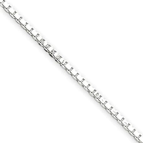 Eve - Malia Grace Jewelry silver box chain necklace 14", 16", 18", 20"