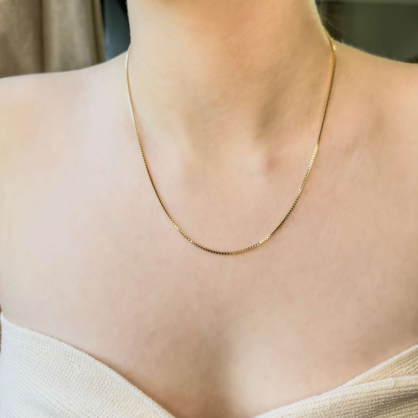 Fallon - Malia Grace Jewelry gold filled box chain necklace 16", 18", 20"