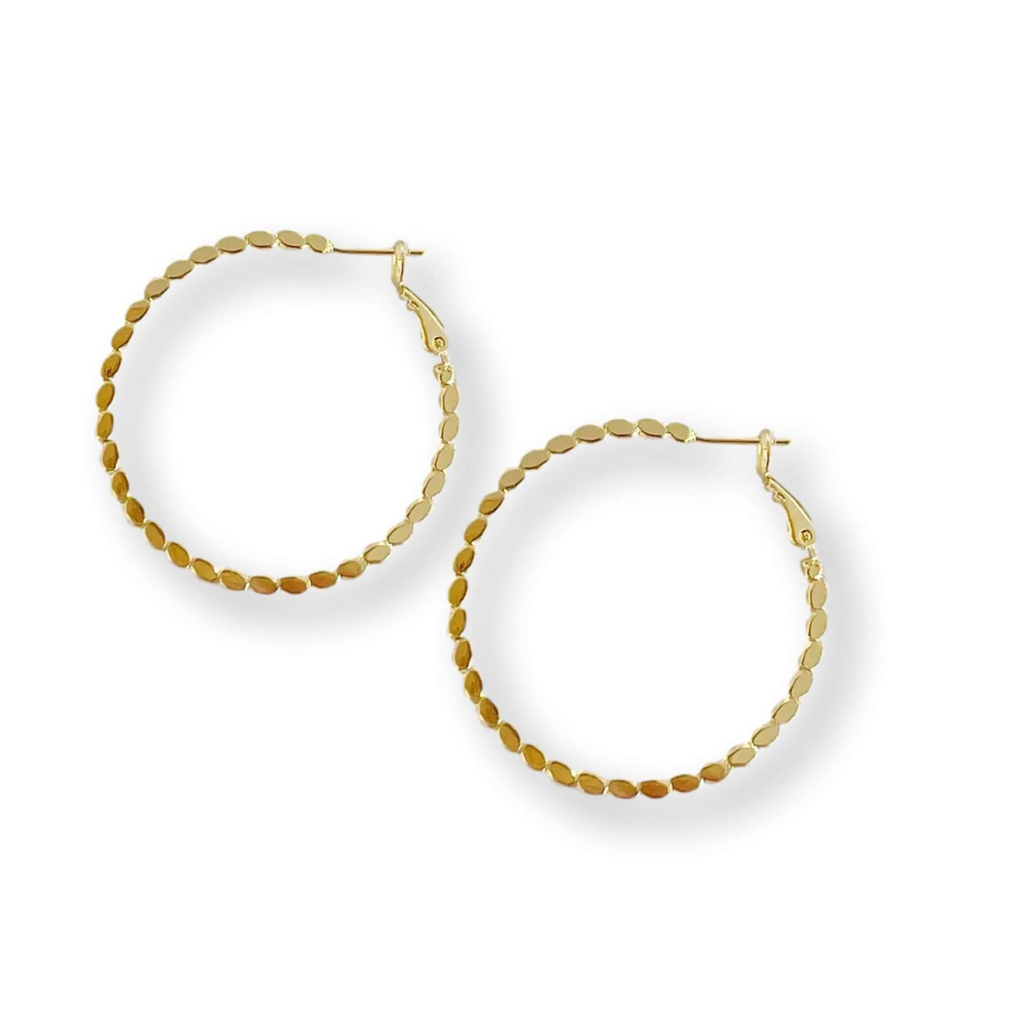 Juniper 14K Gold-Filled Textured Hoop Earrings