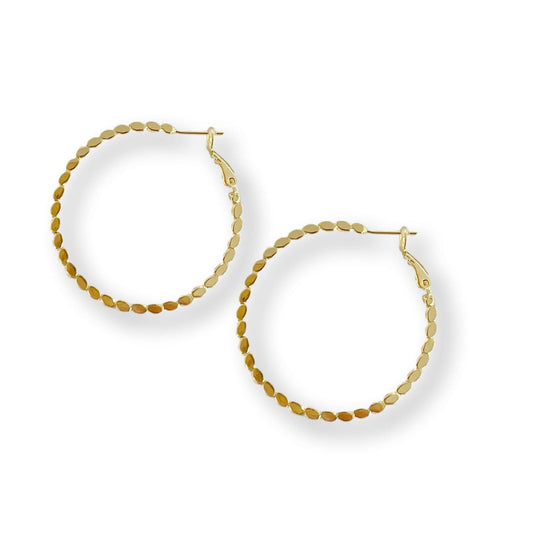 Juniper 14K Gold-Filled Textured Hoop Earrings