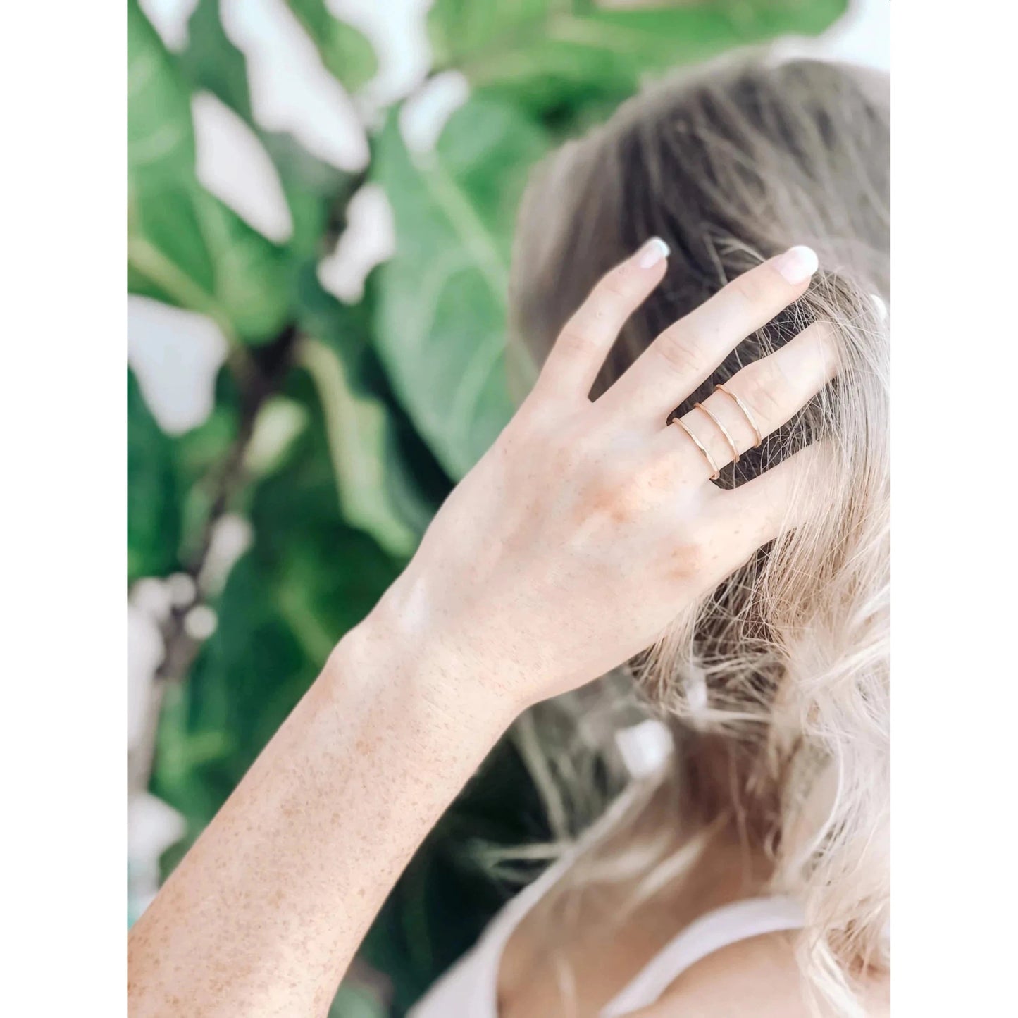 Kennedy - Malia Grace Jewelry adjustable three band gold filled ring