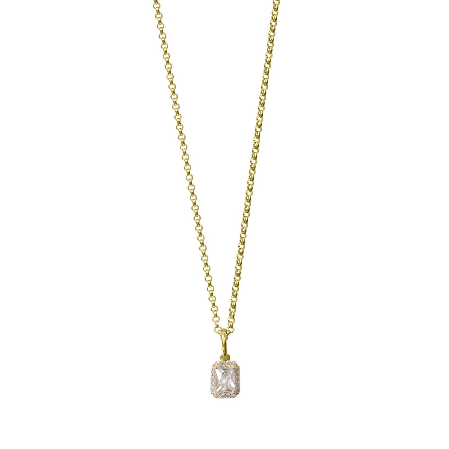 Sophia - Gold CZ pendant necklace