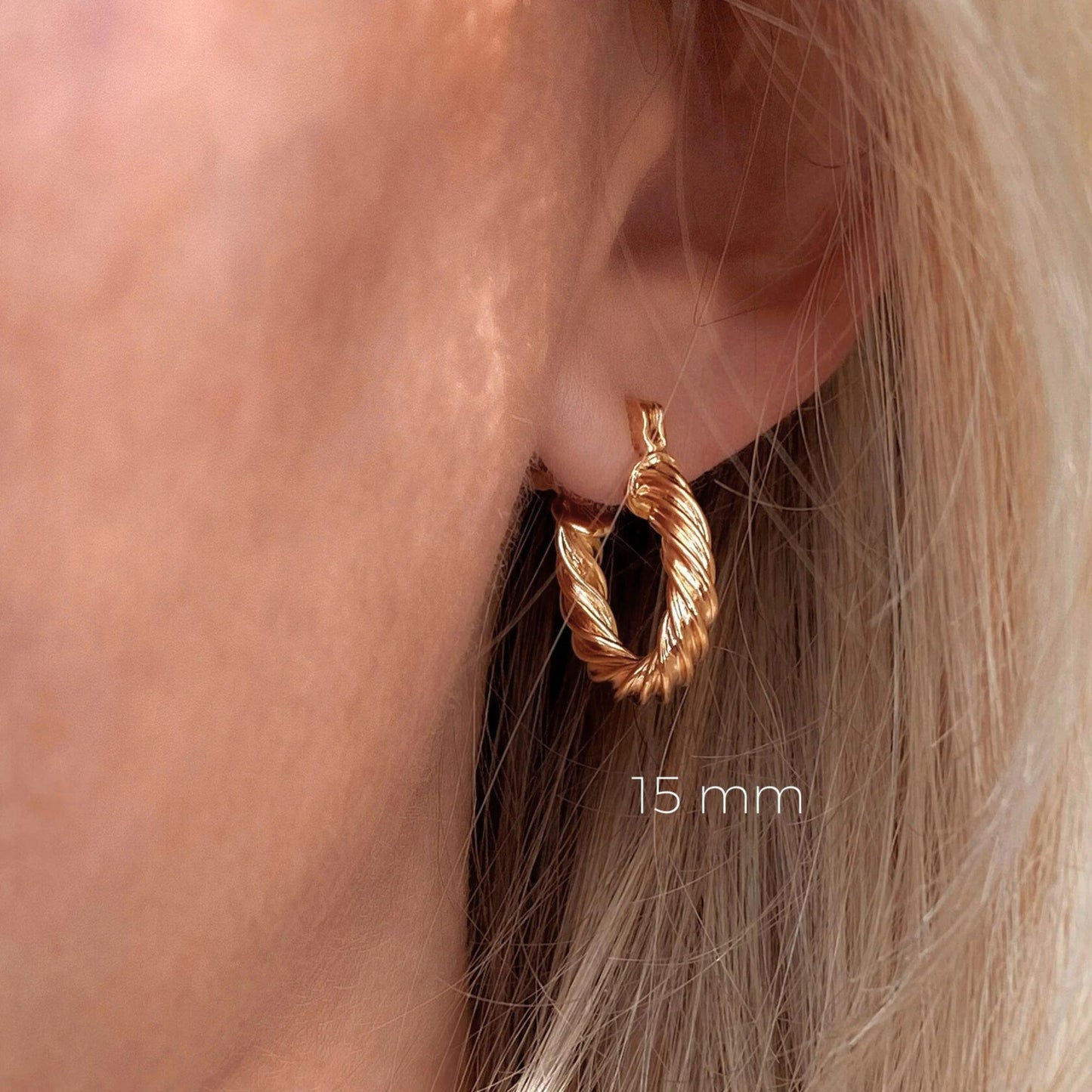 Willow 18K Gold-Filled Twisted Hoop Earrings