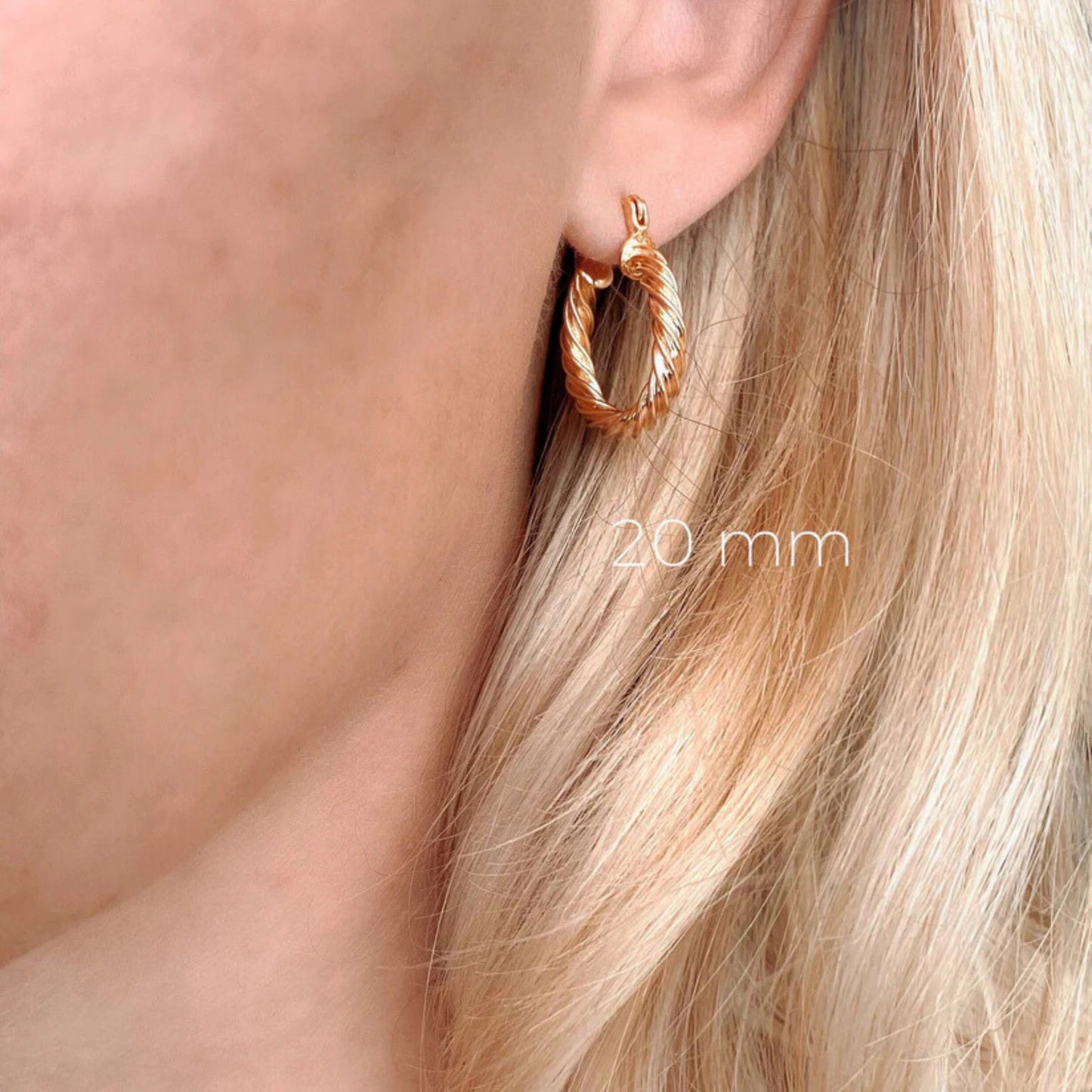 Willow 18K Gold-Filled Twisted Hoop Earrings