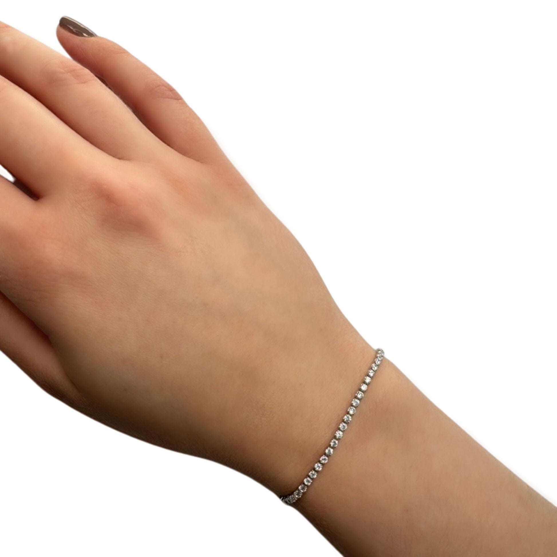 Wren - Malia Grace Jewelry adjustable sliding silver tennis bracelet