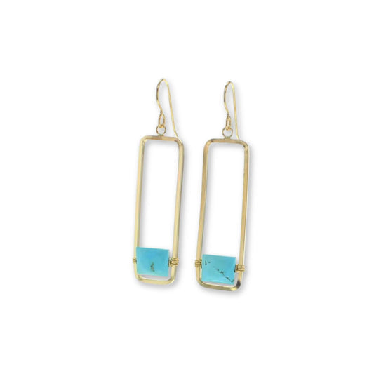 Mabel - Malia Grace Jewelry 14K Gold-Filled Turquoise Drop Earrings