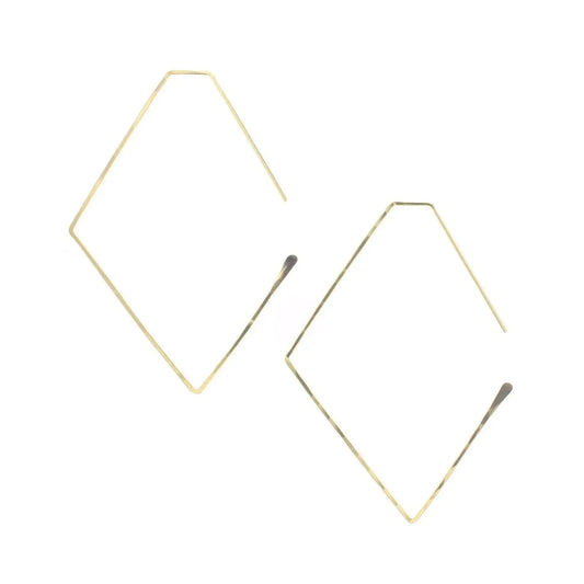 Skylar - Malia Grace Jewelry open geometric gold earring