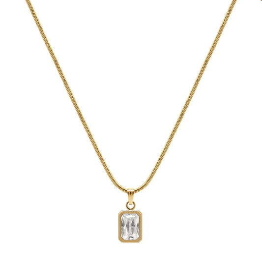 Alora - Malia Grace Jewelry cz bezel gold necklace