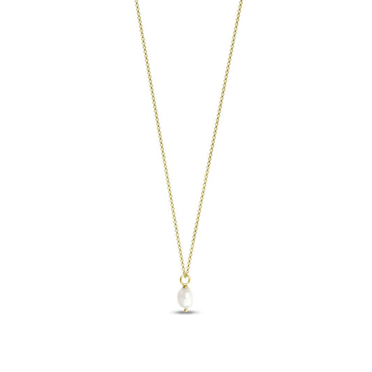 Briar - Malia Grace Jewelry gold pearl drop charm necklace