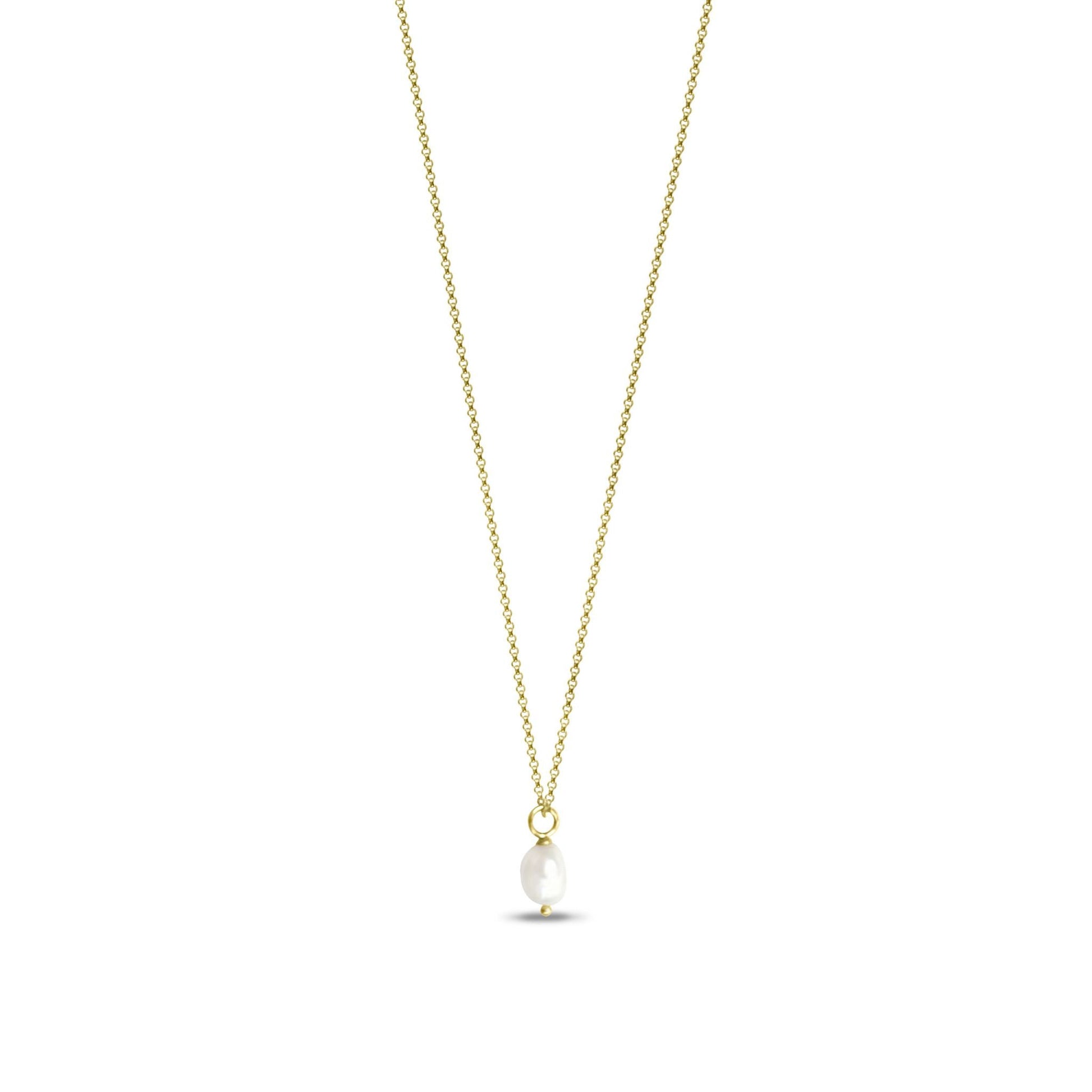 Briar - Malia Grace Jewelry gold pearl drop charm necklace