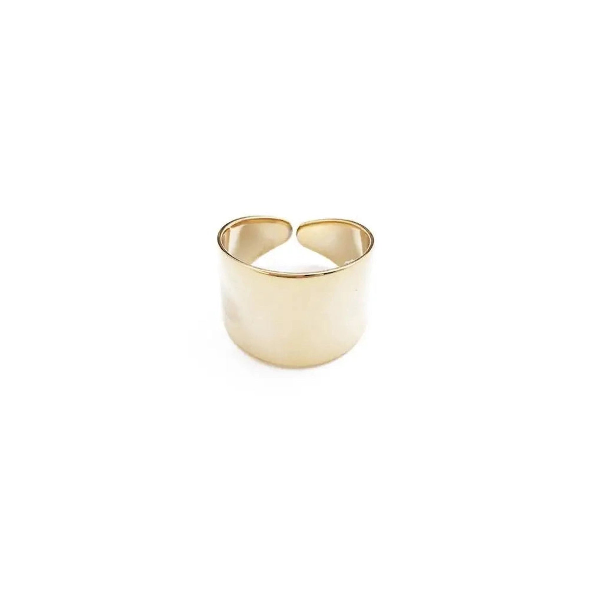 Dylan - Malia Grace Jewelry thick gold adjustable band ring