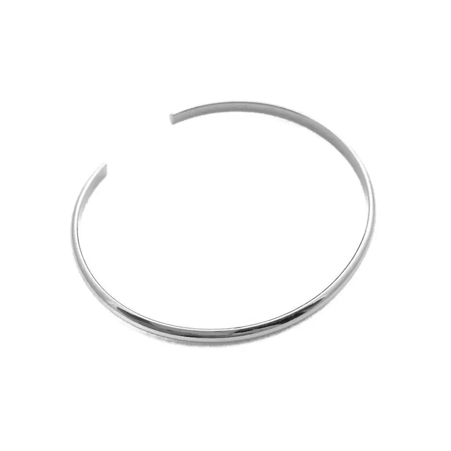 Eleanora - Malia Grace Jewelry thin silver adjustable cuff bracelet