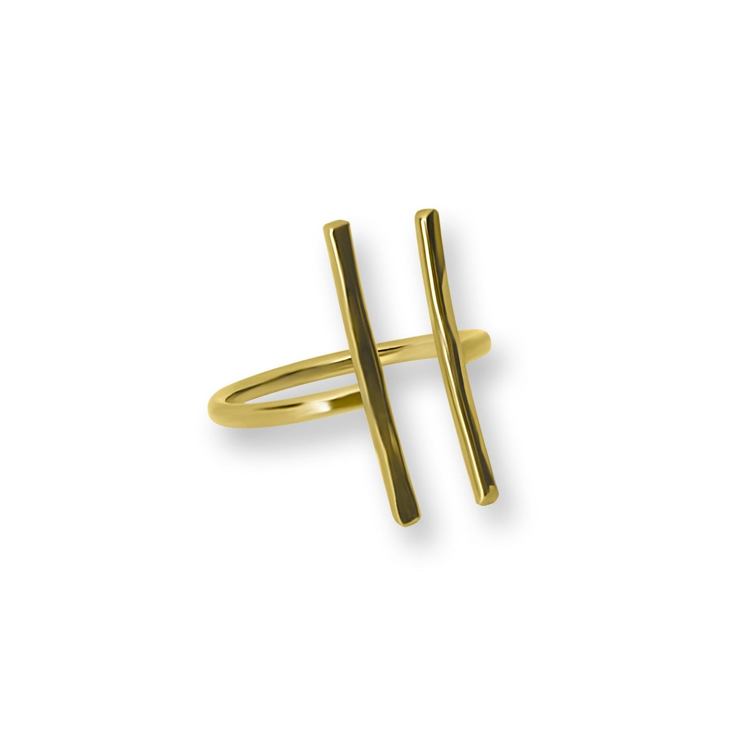 Elodie - Malia Grace Jewelry adjustable geometric bar gold ring