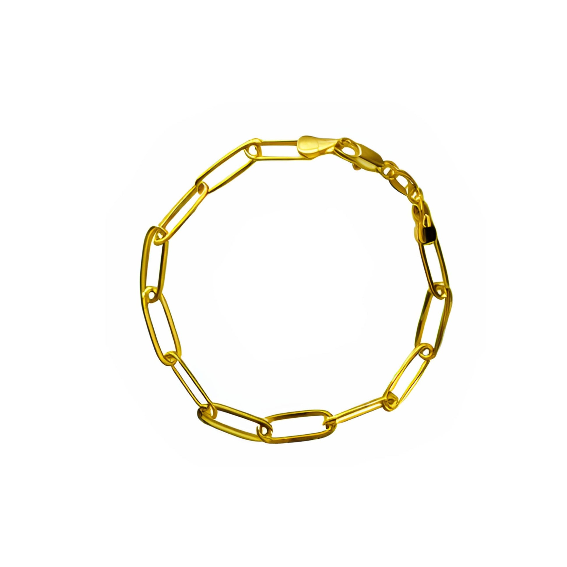 Faye - Malia Grace Jewelry gold paperclip chain bracelet