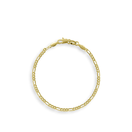 Flora - Malia Grace Jewelry gold figaro chain bracelet