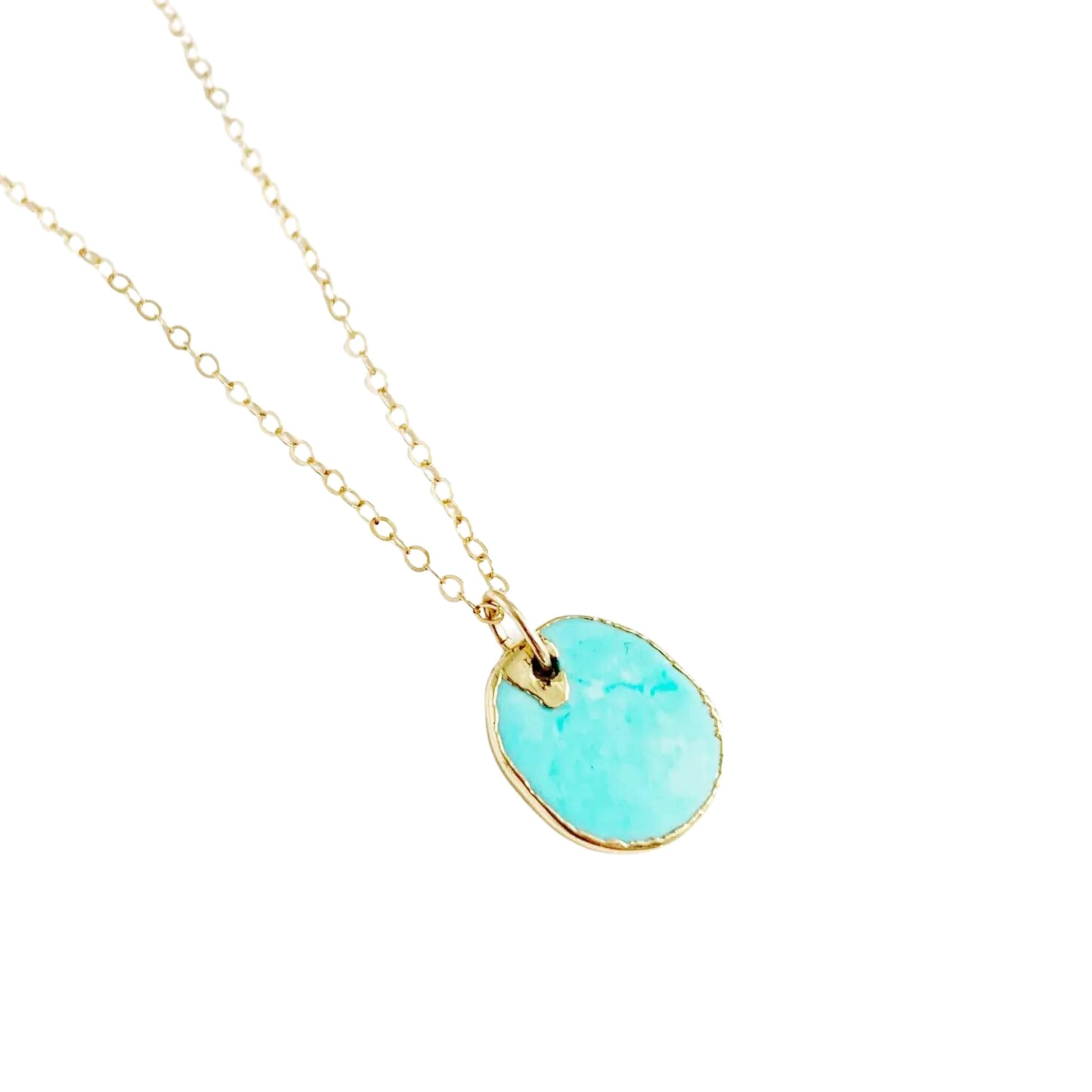 Hattie - Malia Grace Jewelry turquoise pendant necklace