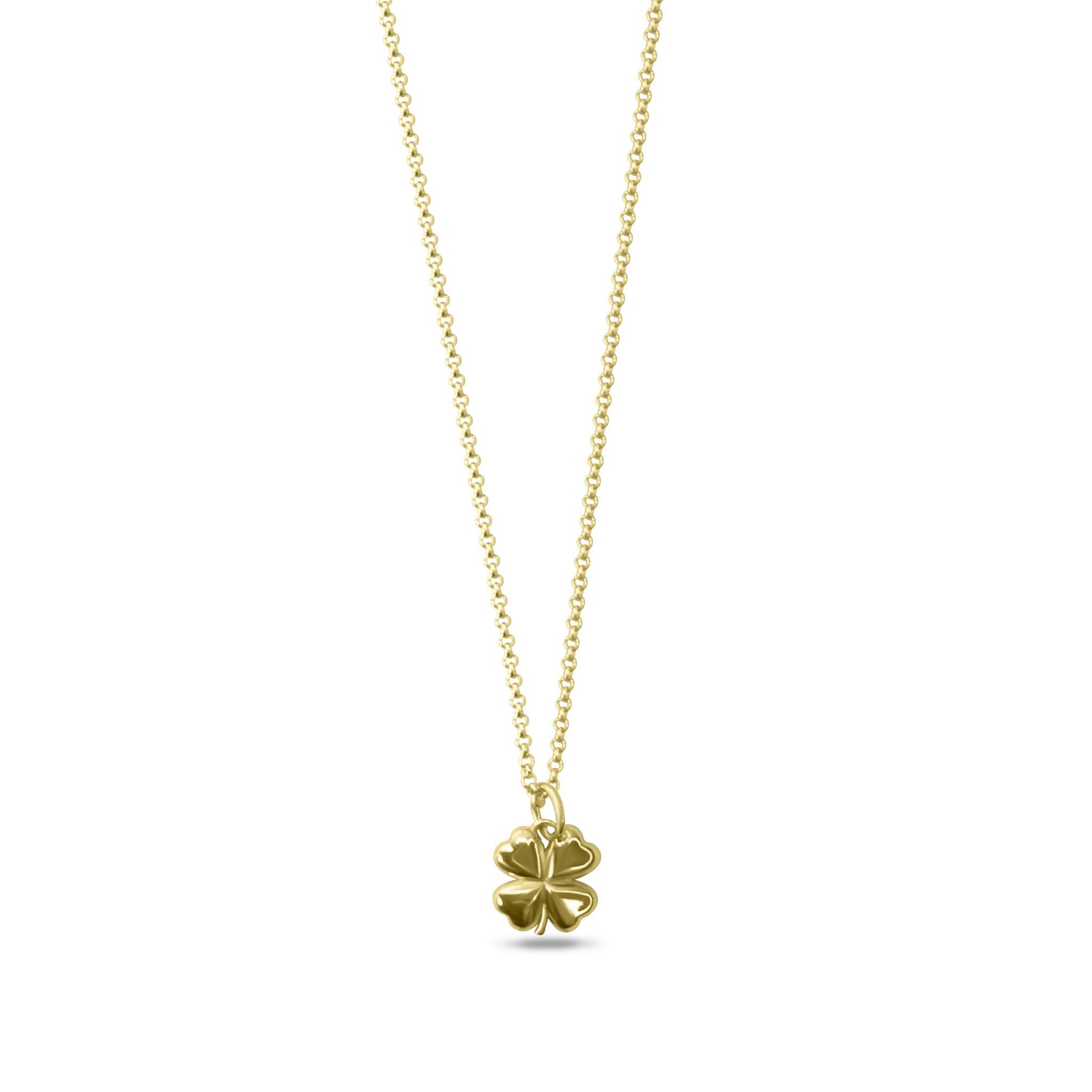 Leighton - Malia Grace Jewelry four leaf clover irish gold necklace