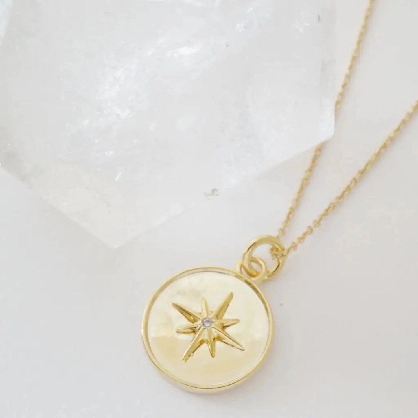 Lyra - Malia Grace Jewelry gold starburst charm necklace