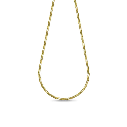 Penny 18K Gold-Filled Double Curb Chain displayed in a sleek design against a white background.