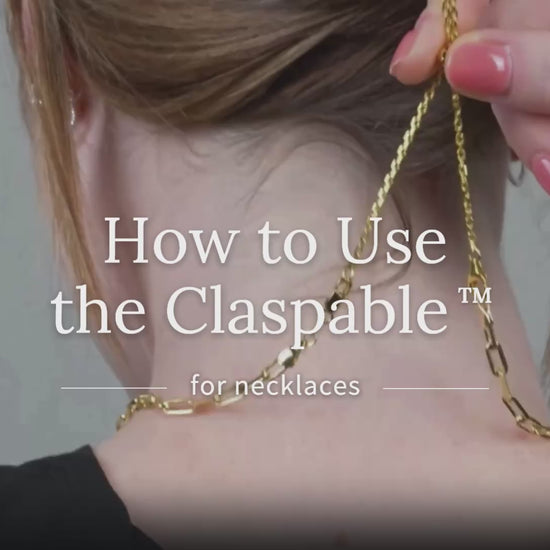 How to Use the Claspable™ Adjustable Jewelry Clasp Converter Available in Gold and Silver for necklaces.