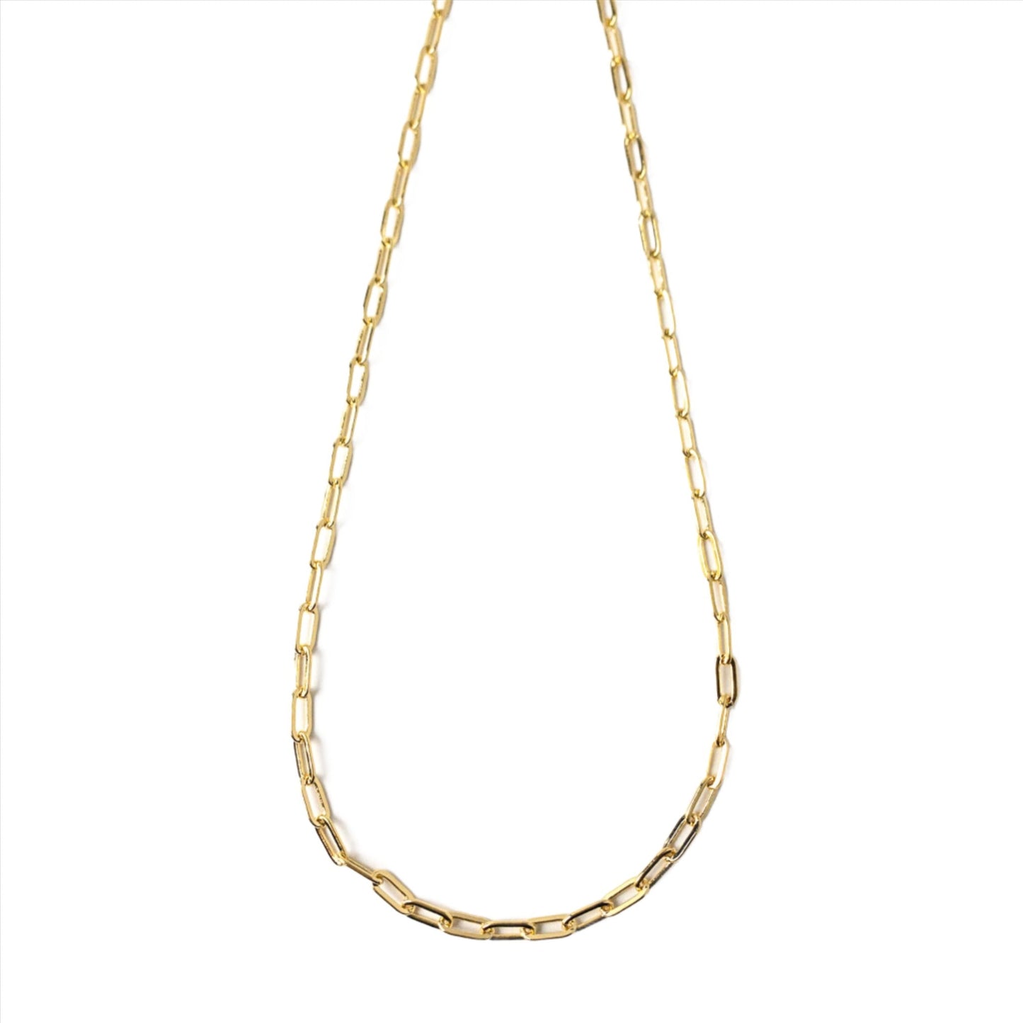 Sawyer - Malia Grace Jewelry gold filled paperclip chain necklace 16", 18", 20" 