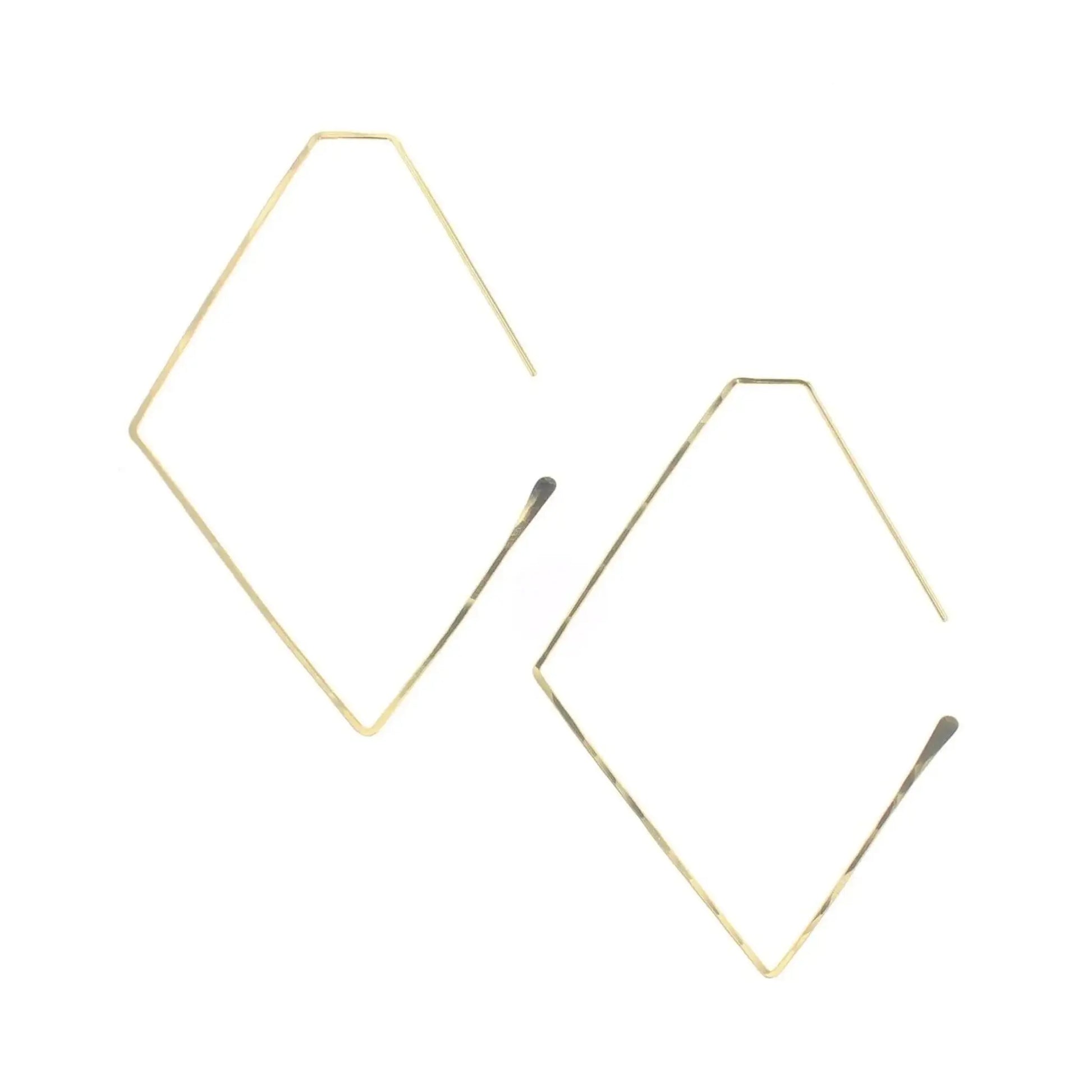 Skylar - Malia Grace Jewelry open geometric gold earring