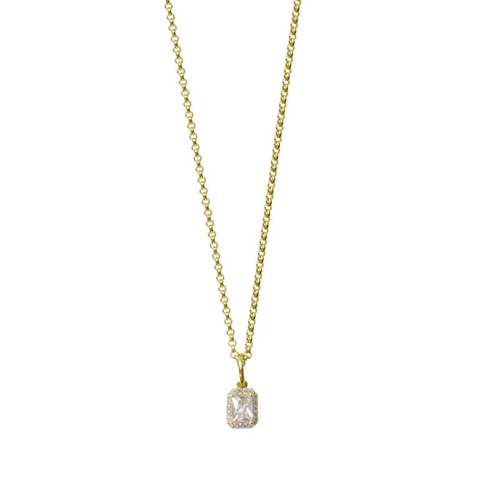 Sophia - Gold CZ pendant necklace