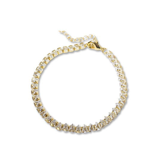 Zuri - Malia Grace Jewelry pear cz tennis bracelet